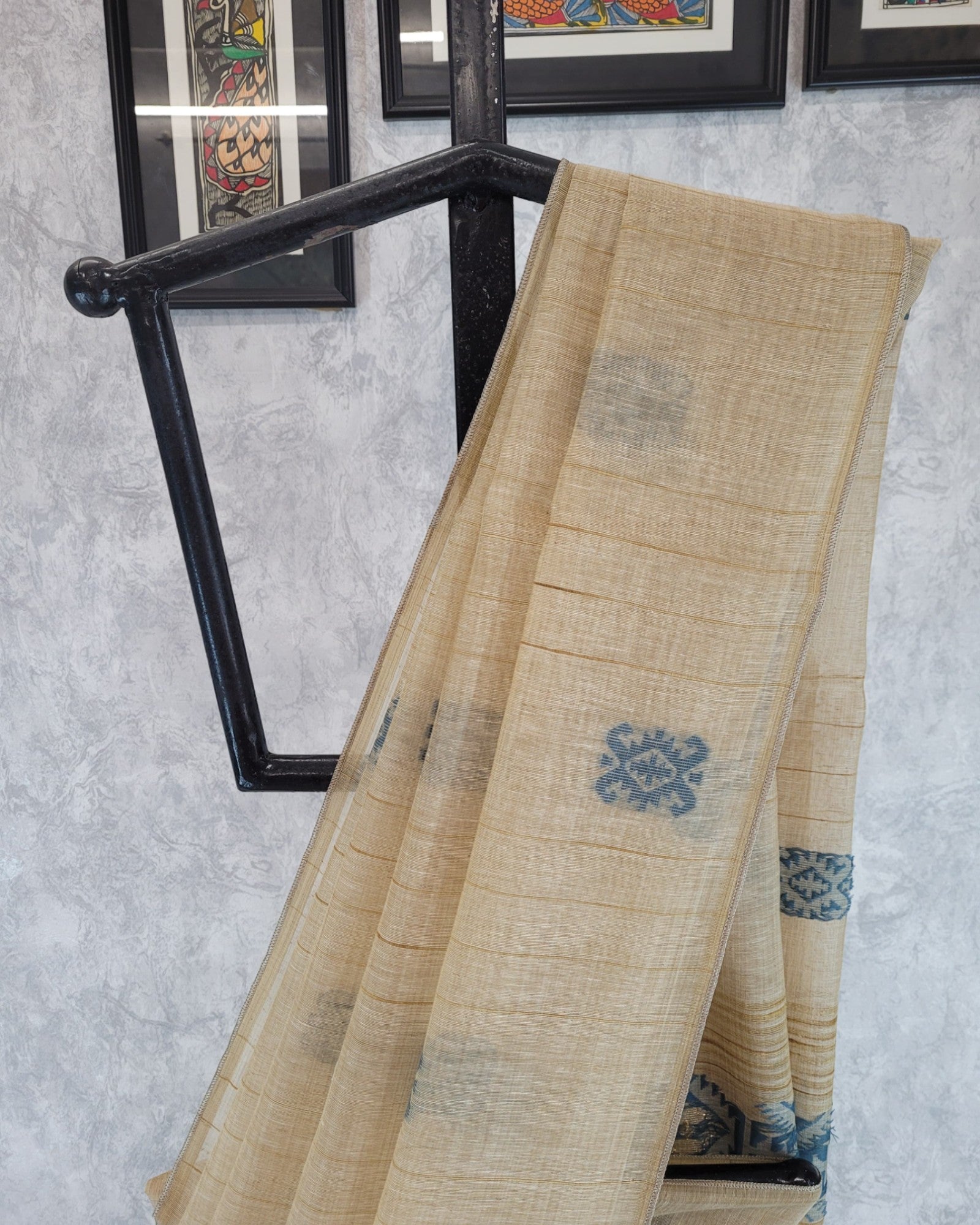 Blue Shreya2 Tussar saree