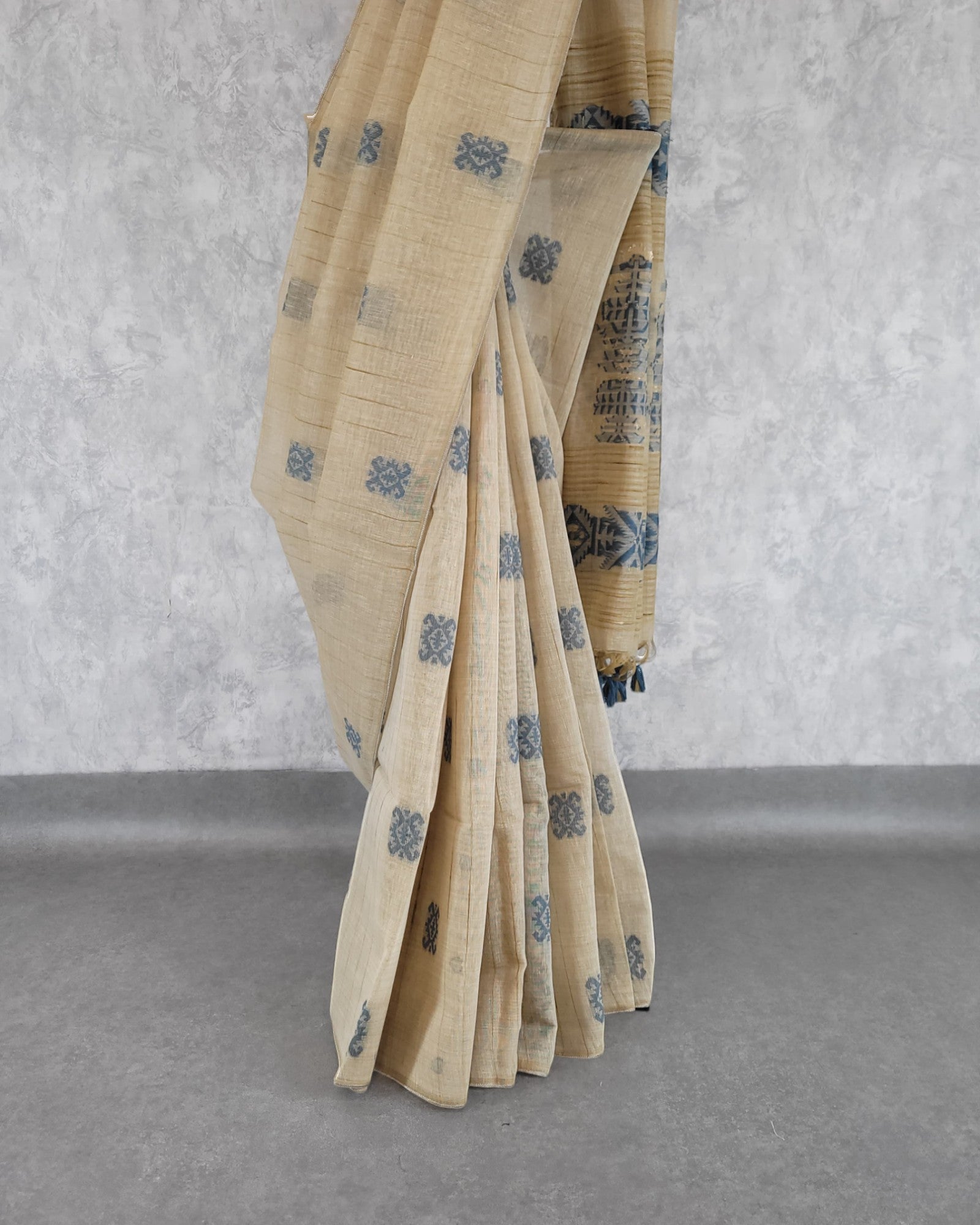 Blue Shreya2 Tussar saree