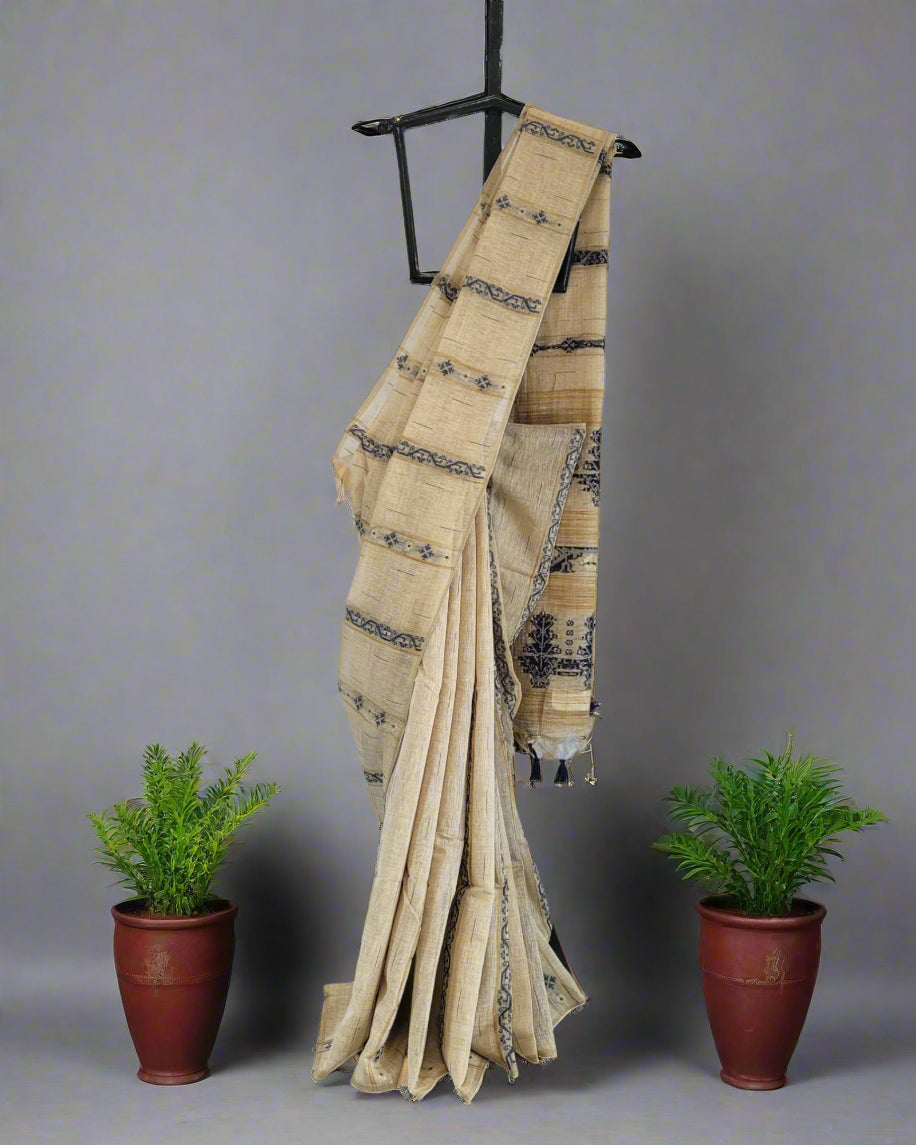 Denim Shreya Tussar saree