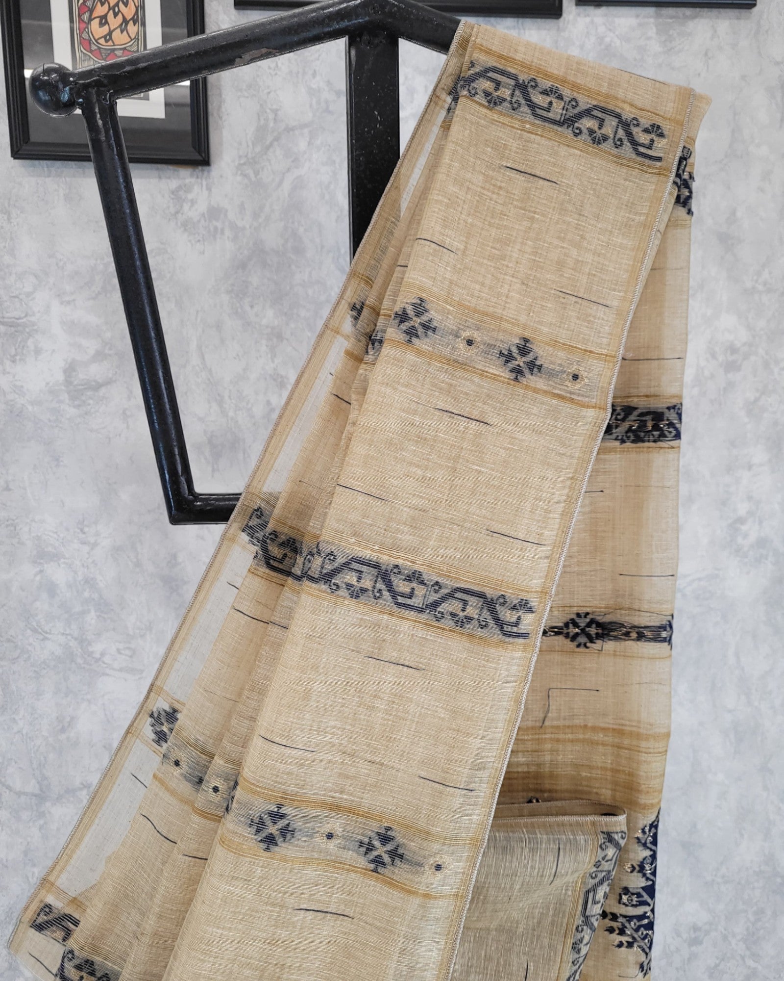 Denim Shreya Tussar saree