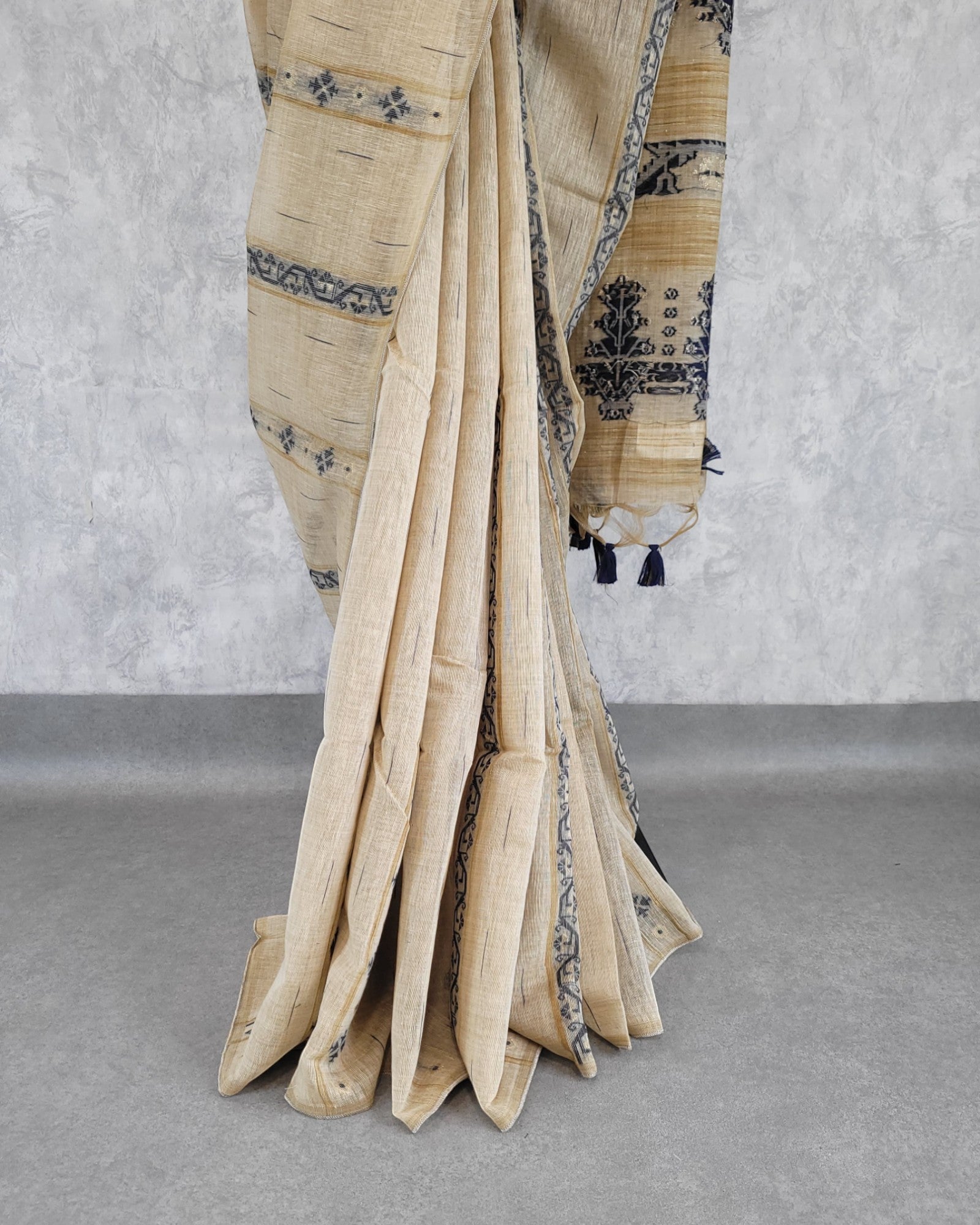 Denim Shreya Tussar saree