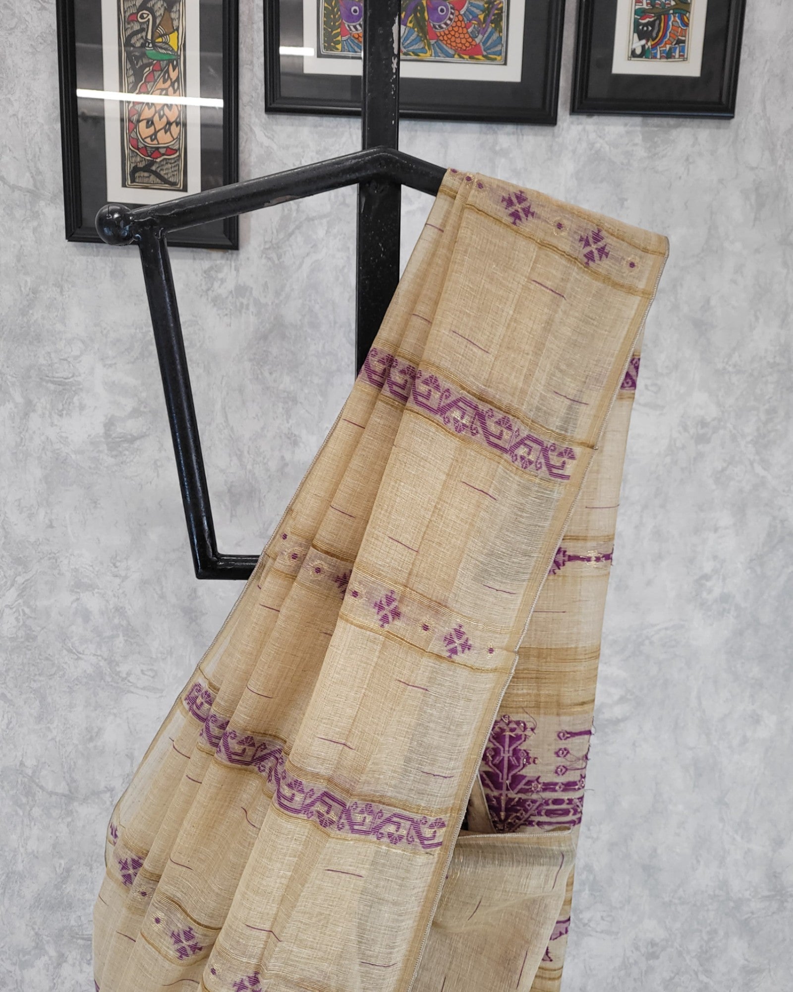 Purple Shreya Tussar saree