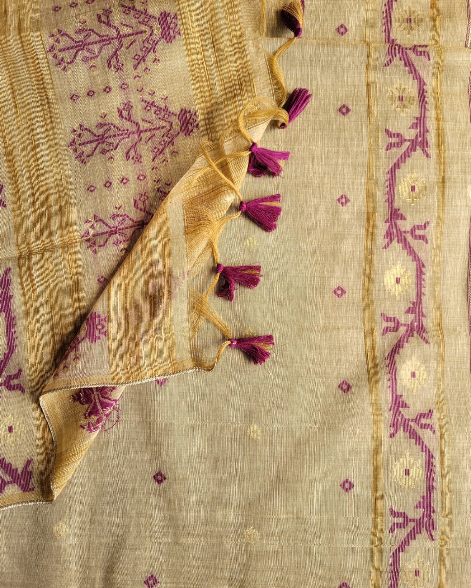Purple Shreya Tussar saree