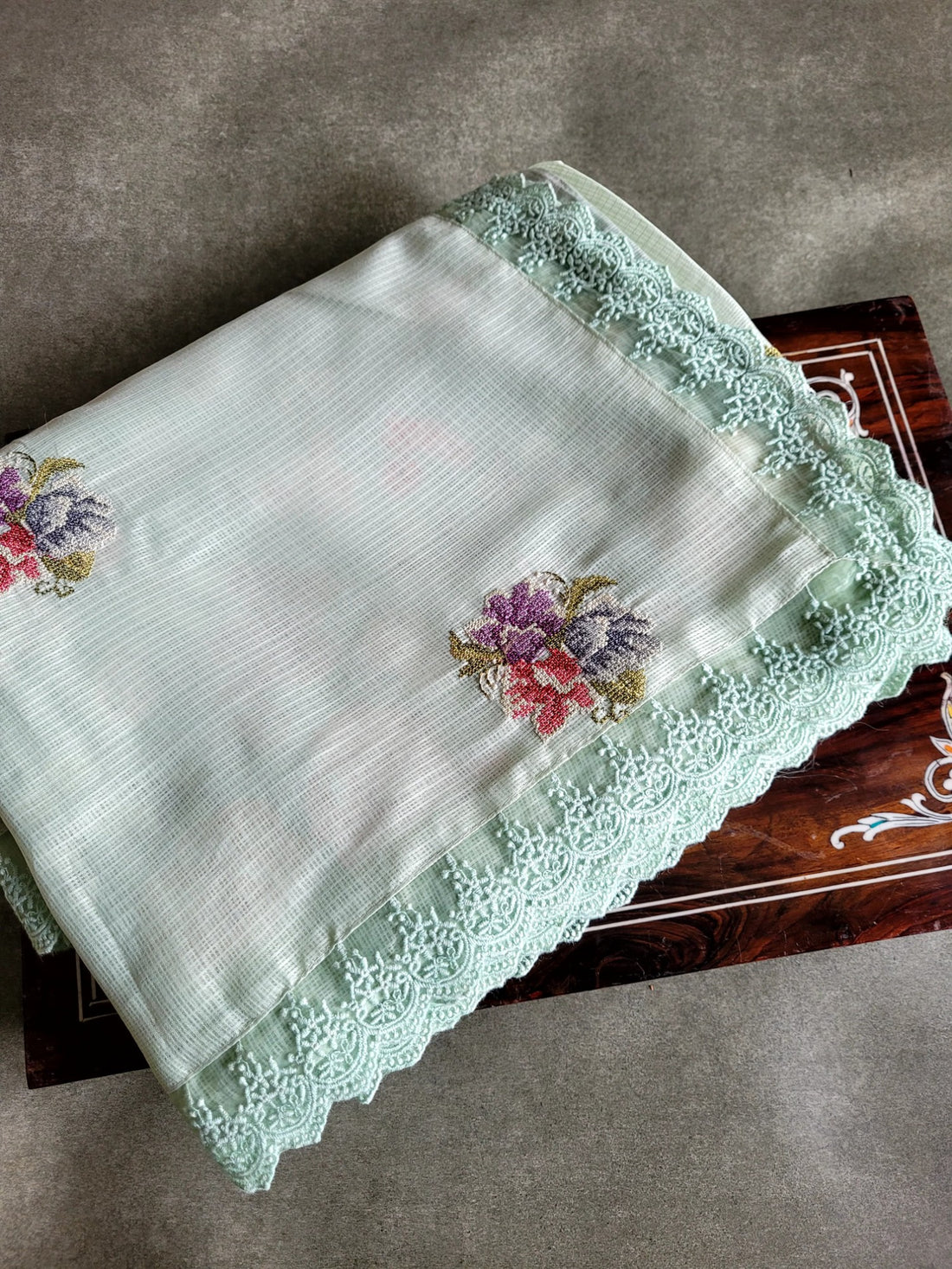 Seagreen Lavanya1 kotadoria saree