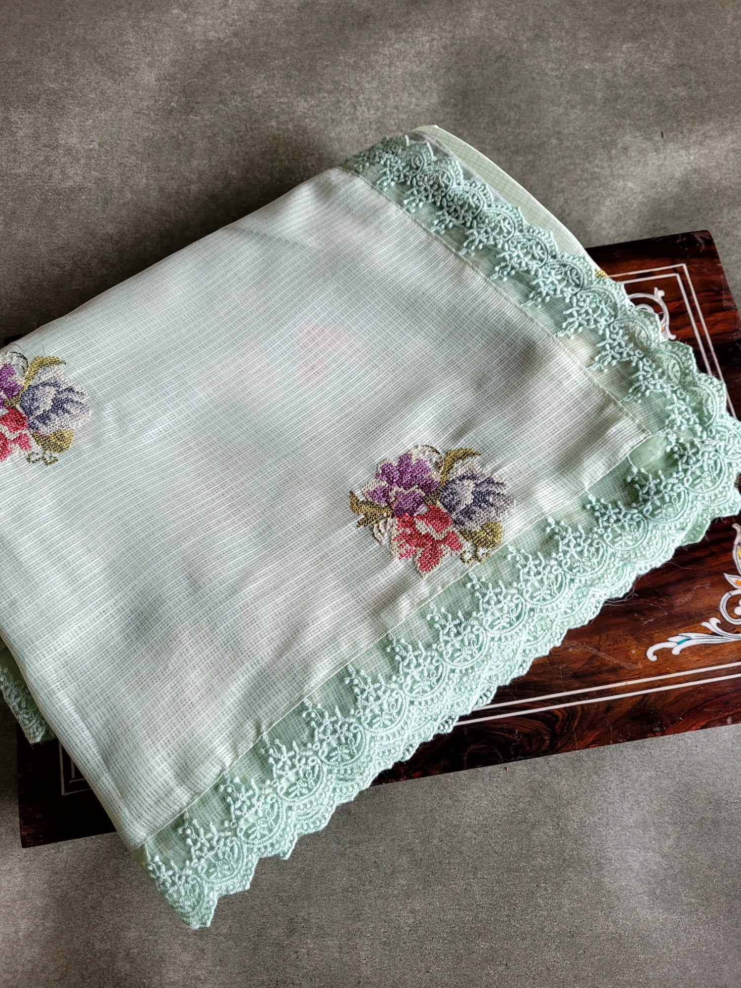 Seagreen Lavanya1 kotadoria saree