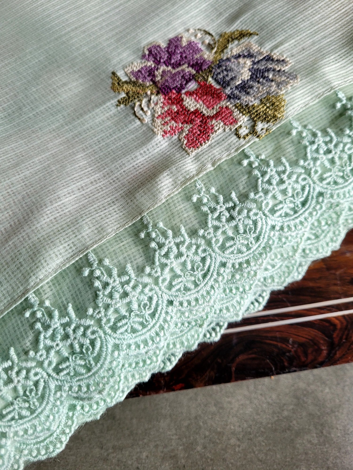 Seagreen Lavanya1 kotadoria saree