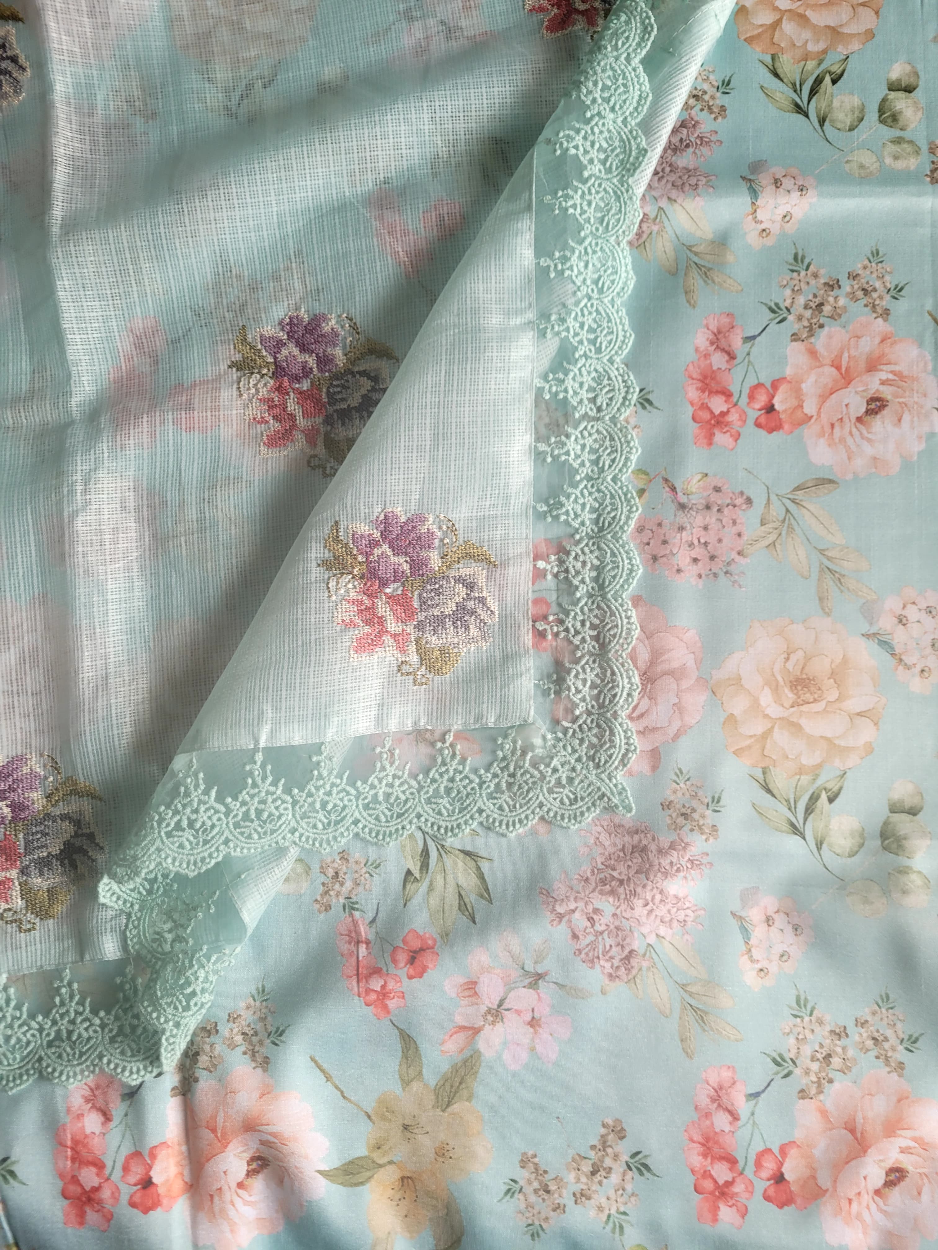 Seagreen Lavanya1 kotadoria saree