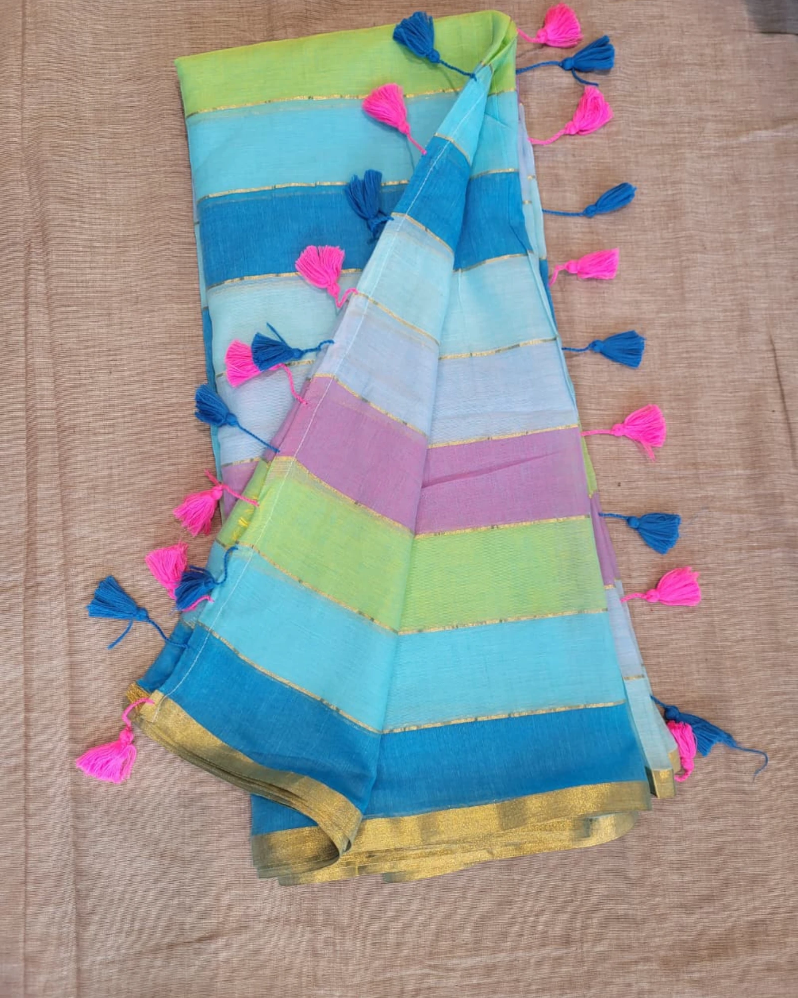 Multicolour1 Nidhi Mul Saree