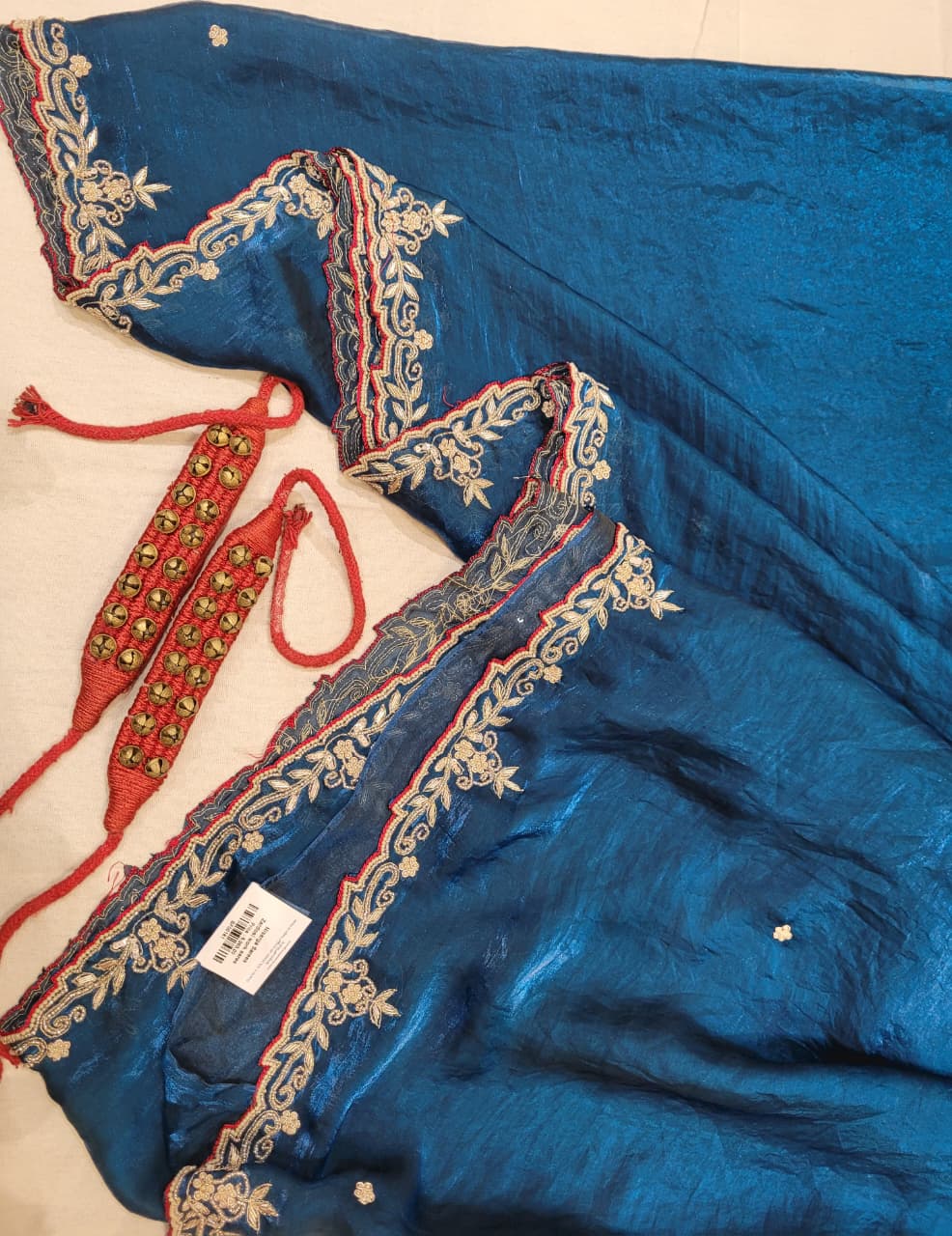 Blue Zardosi Saree TS007