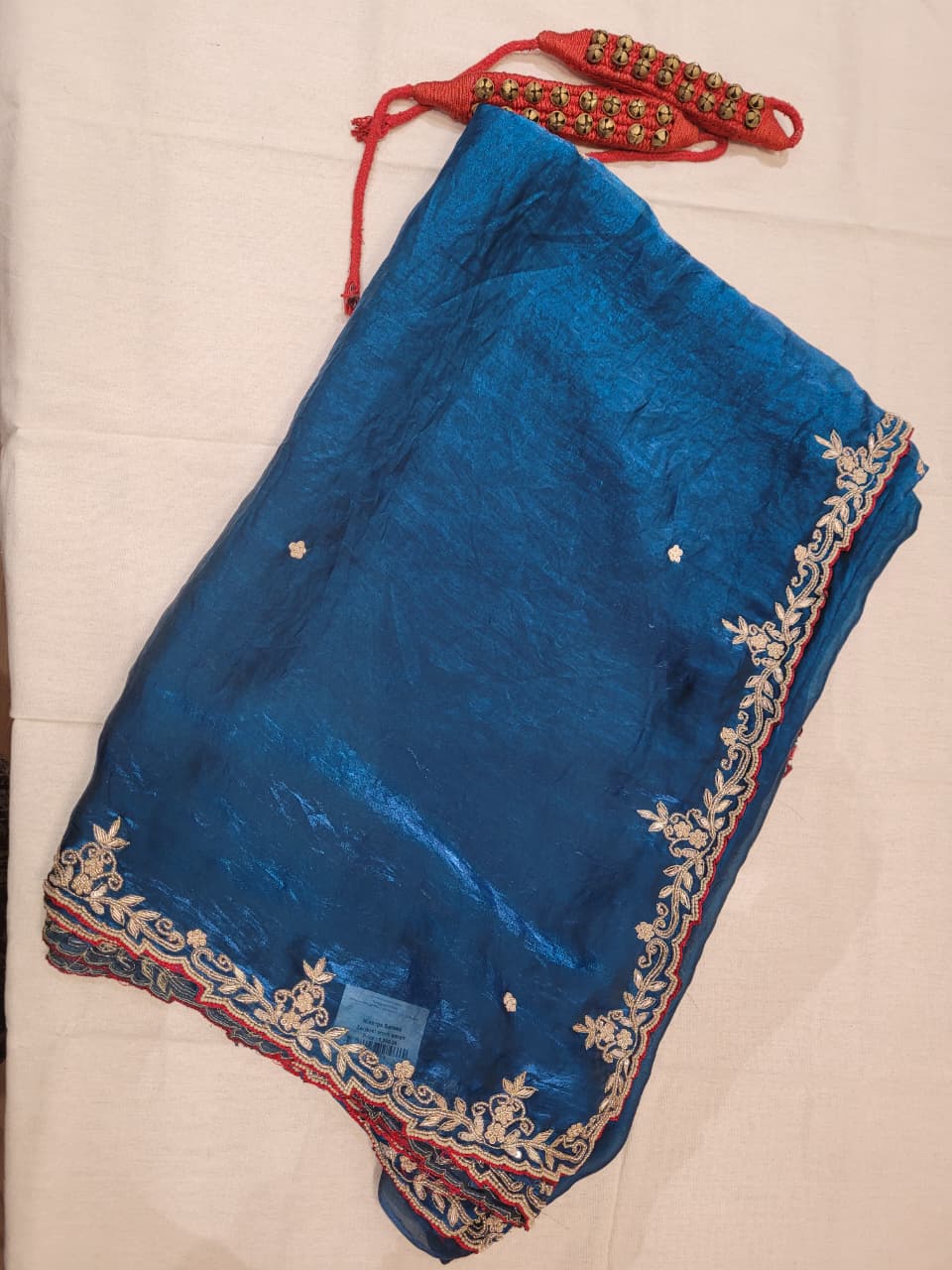 Blue Zardosi Saree TS007