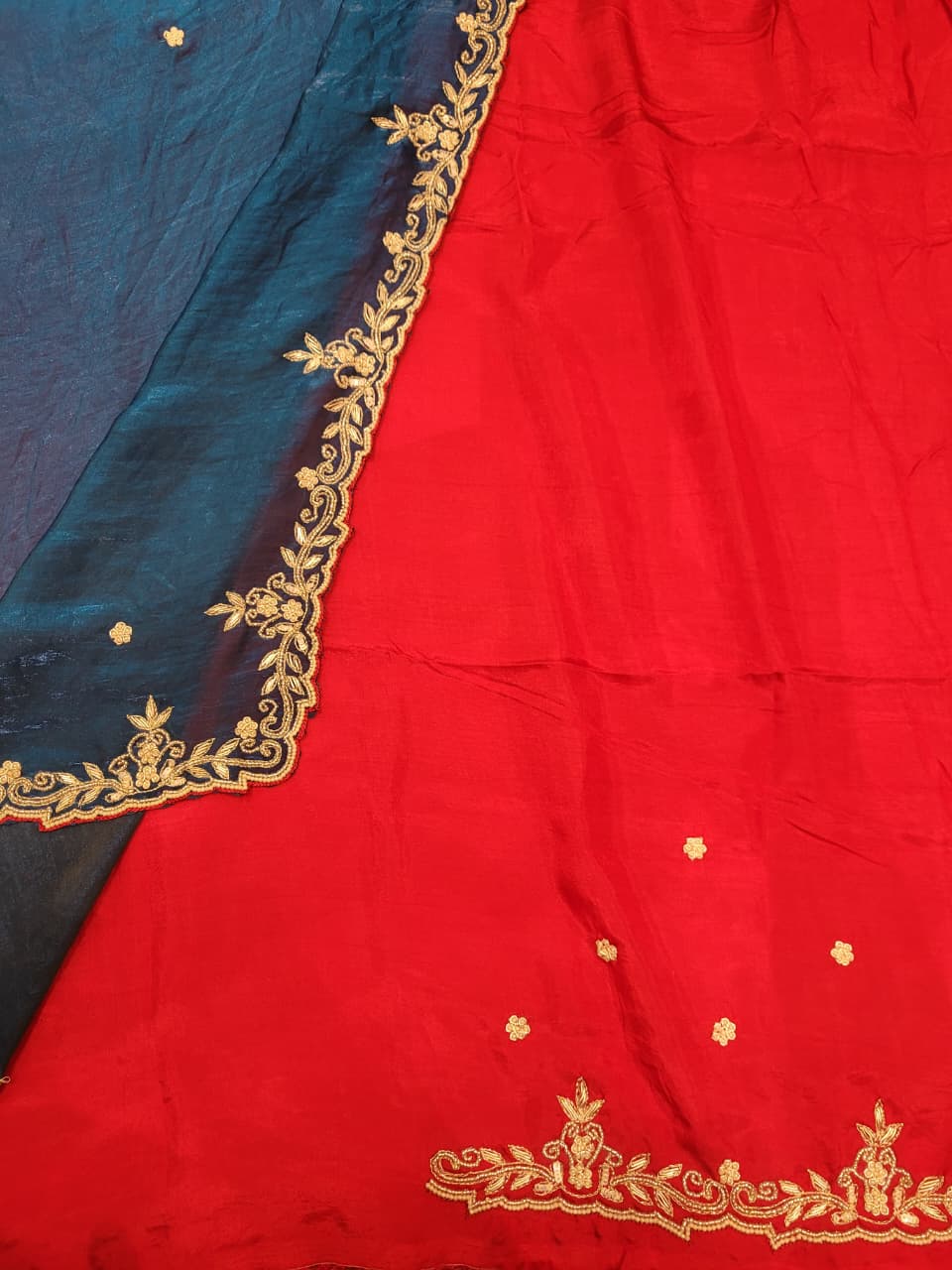 Blue Zardosi Saree TS007