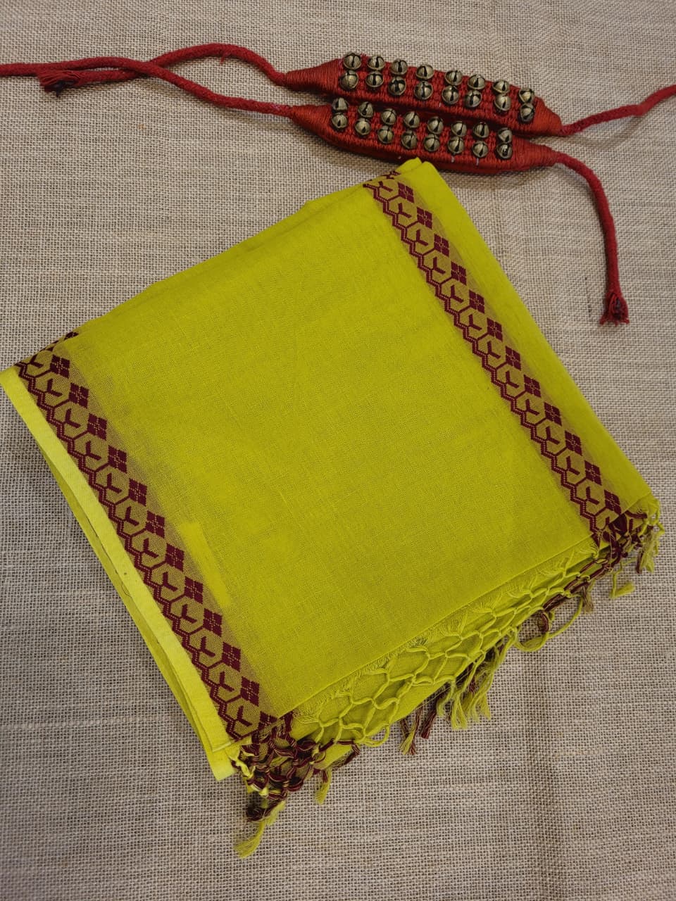 Mustard Mul Saree Skirt Border CS012
