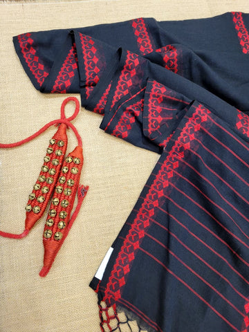 Blue Mul Saree Skirt Border CS012