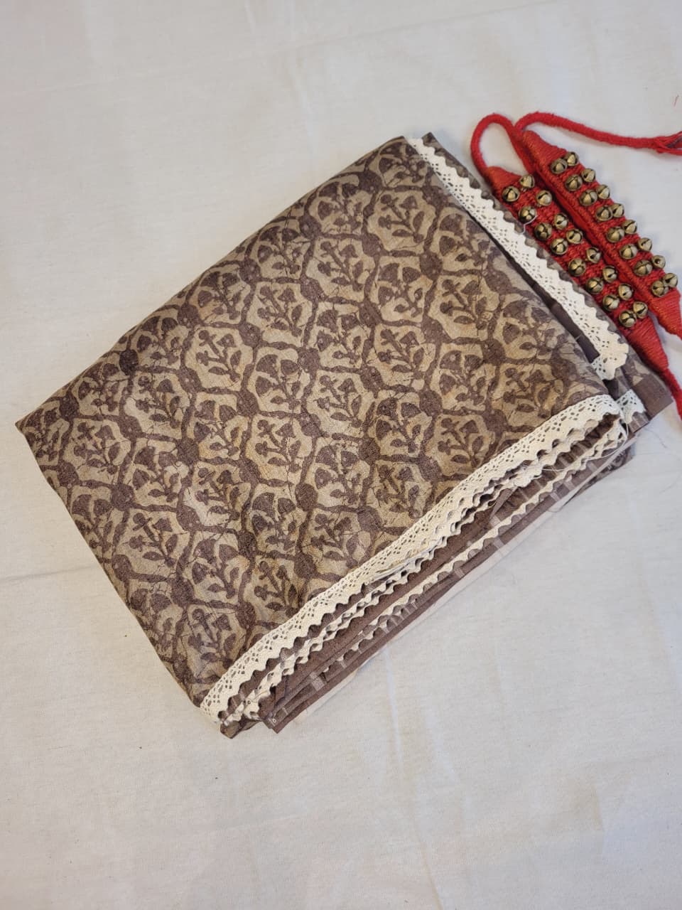 Brown2 Madhavi Tussar Saree TS014