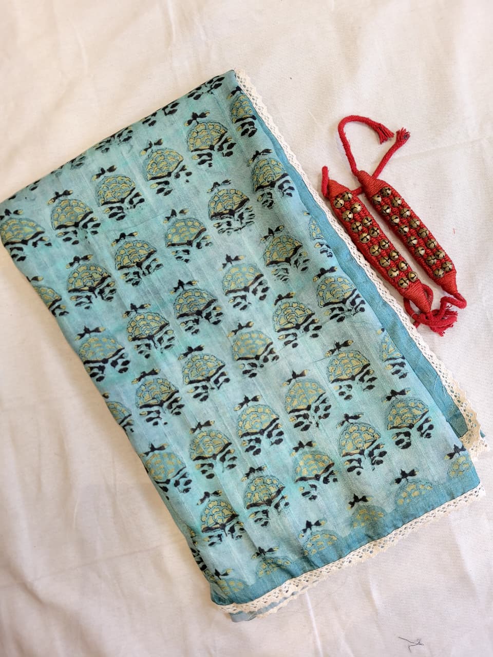 Blue Madhavi Tussar Saree TS014