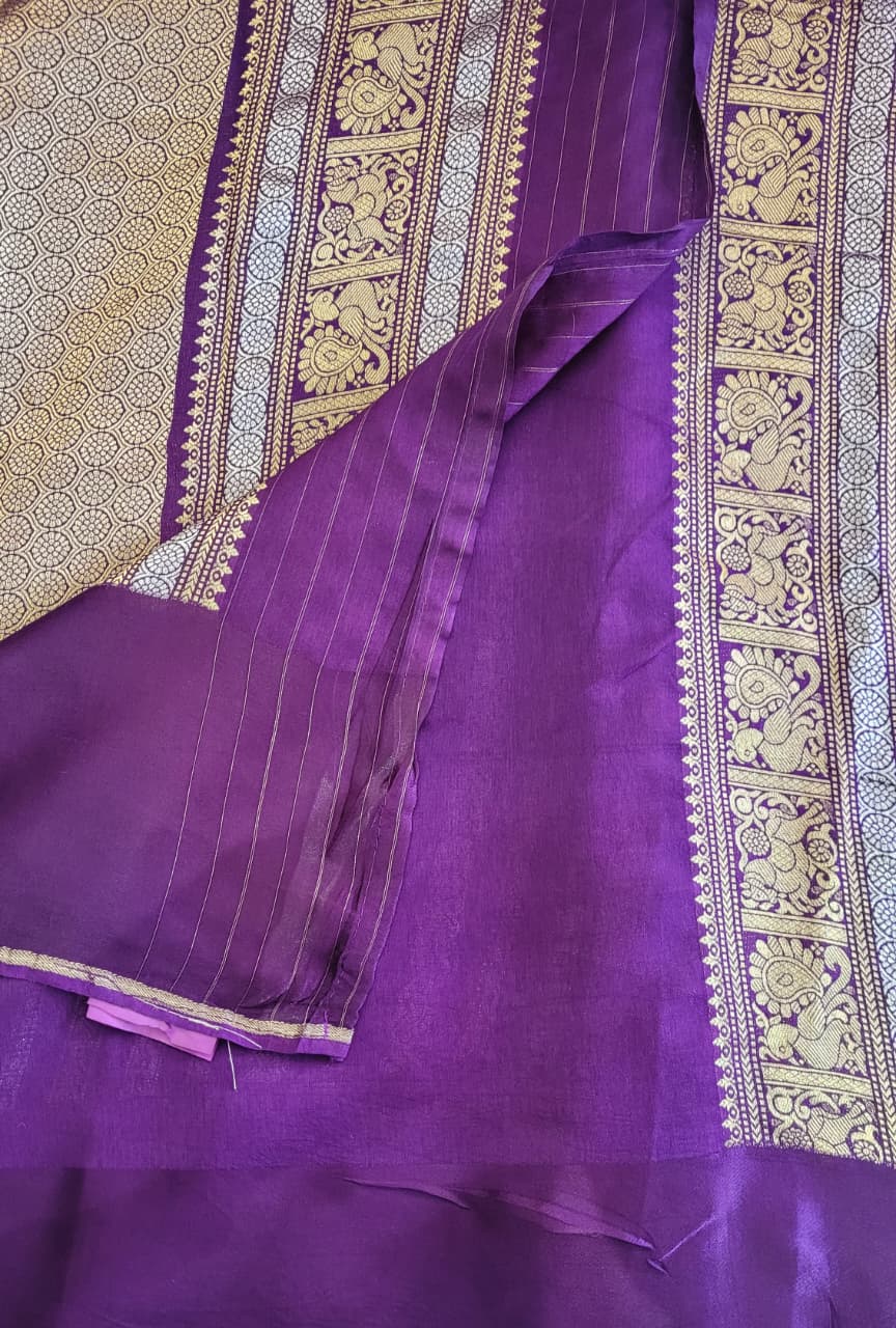 Purple Satin Saree Nita Ambani inspired