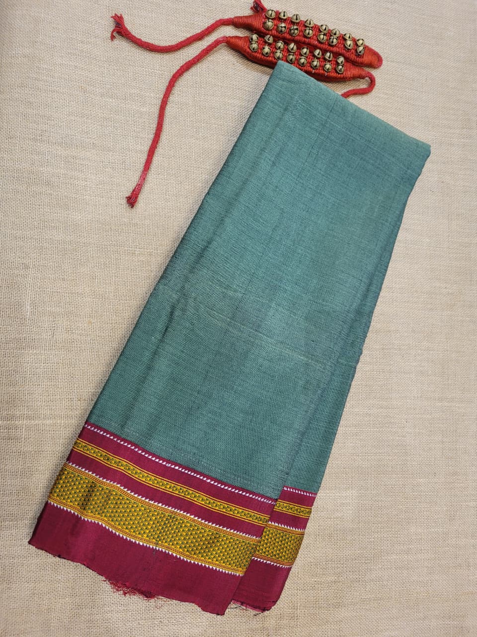 Blue Ilkal Cotton Saree Silk Pallu