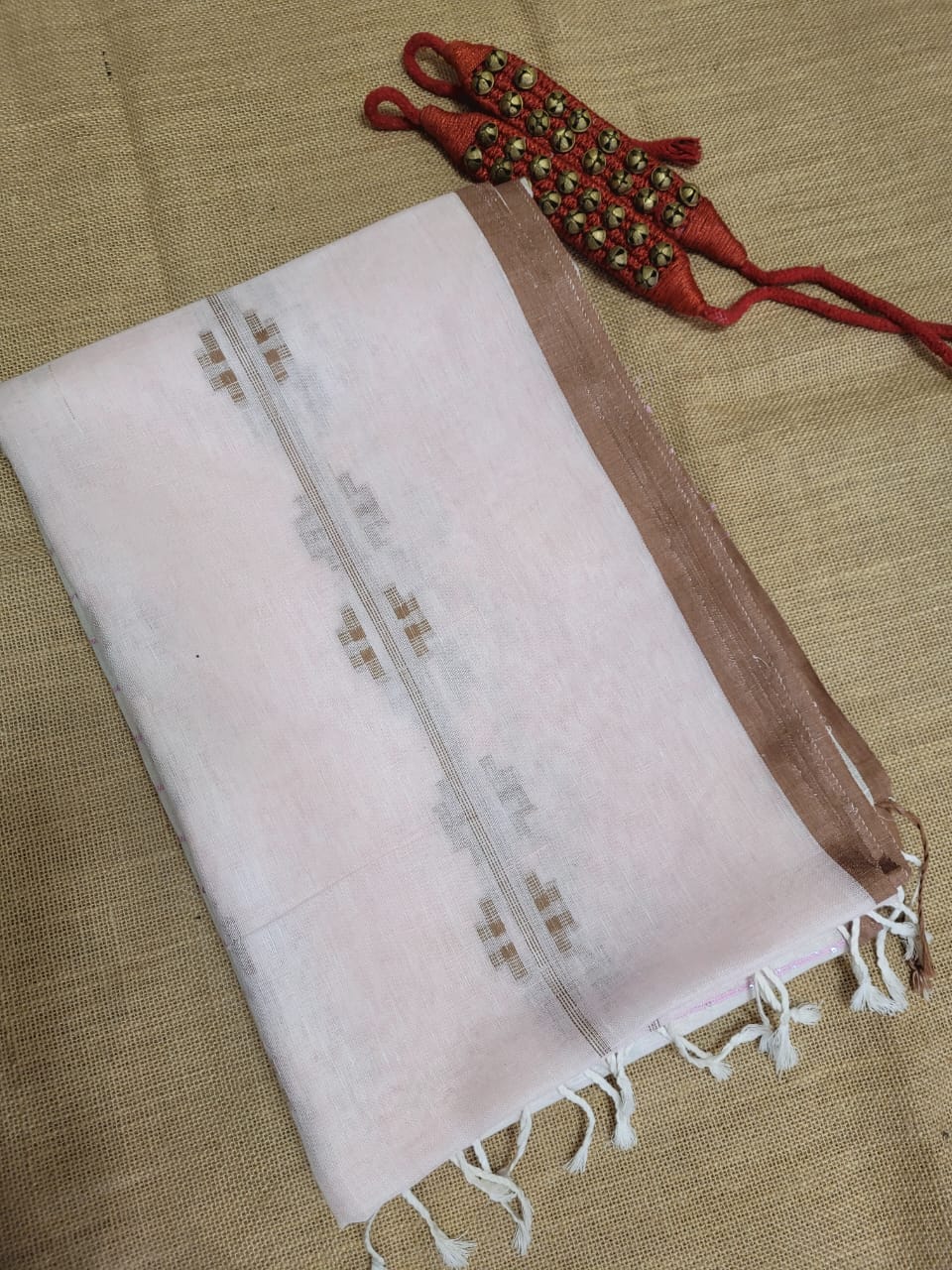 Pink Mayuri Linen Saree