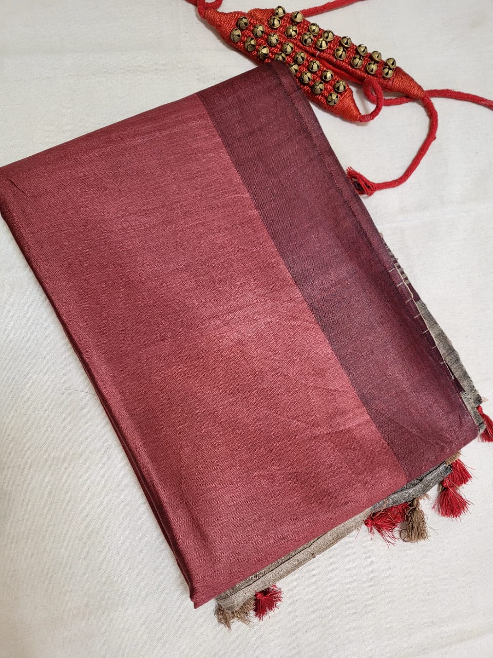 Brick Bhagalpuri Saree