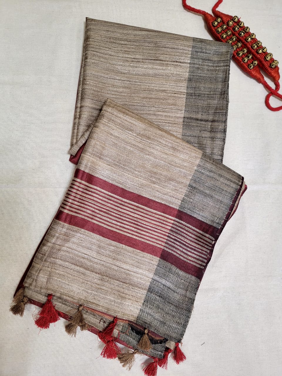 Brick Bhagalpuri Saree