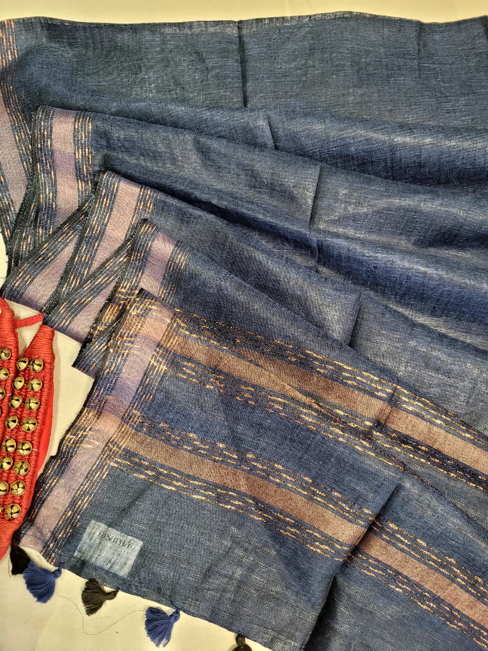 Gray2 Mayuri Linen Saree