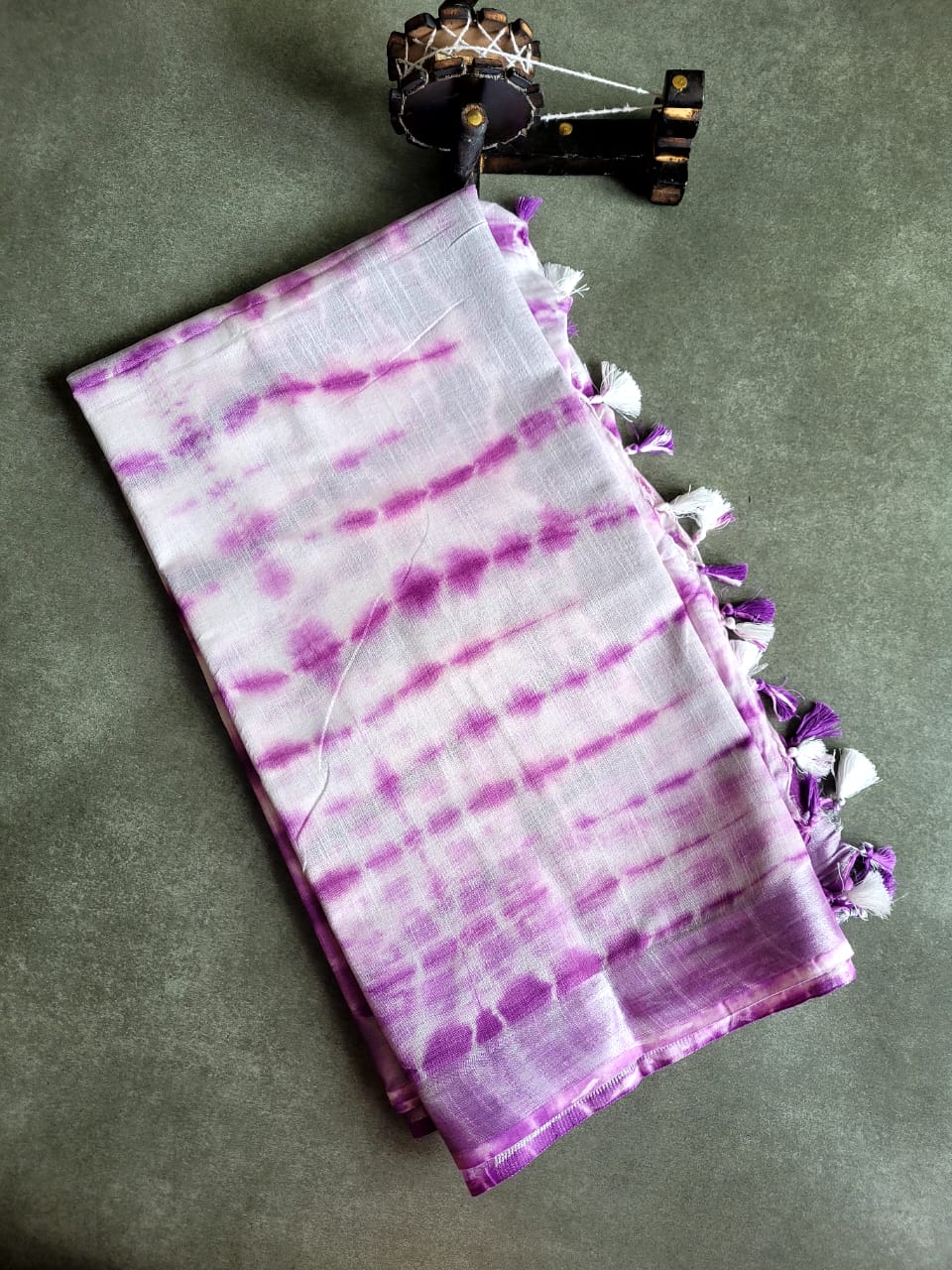 Purple Shibori saree