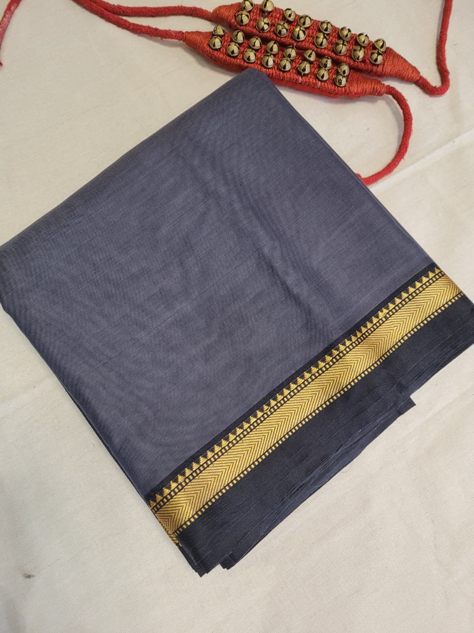 Gray Narayanpet Cotton Saree