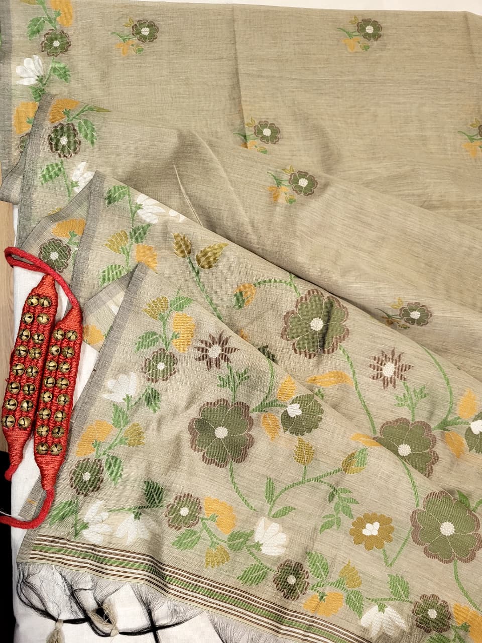 Biege Isha3 Cotton saree