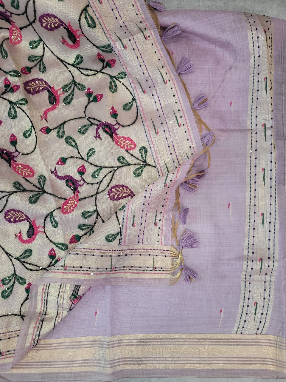 Lavender Isha Cotton saree