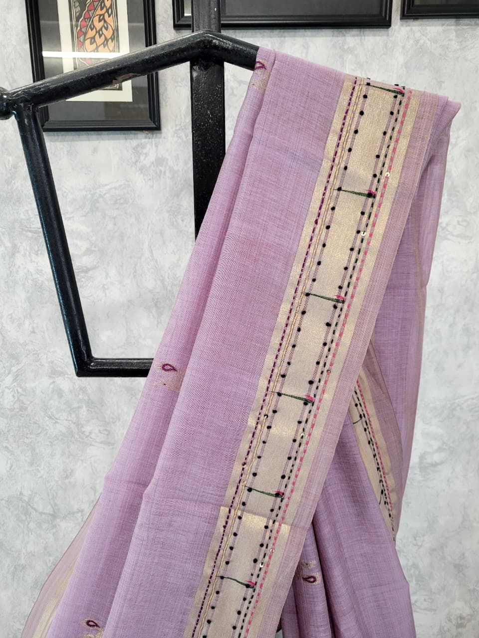 Lavender Isha Cotton saree