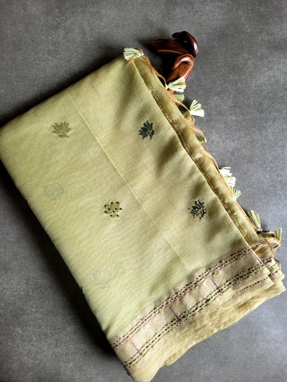 Olive Isha Cotton saree