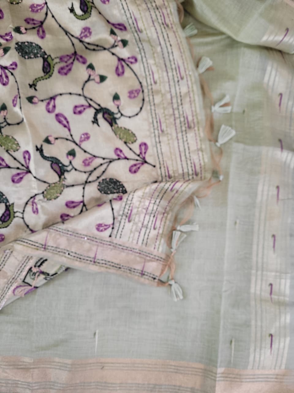 Olive Isha Cotton saree