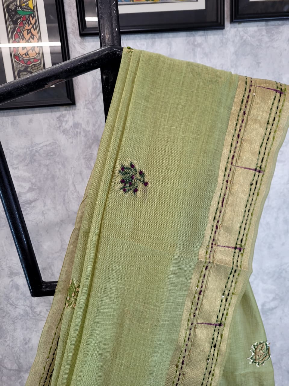 Olive Isha Cotton saree
