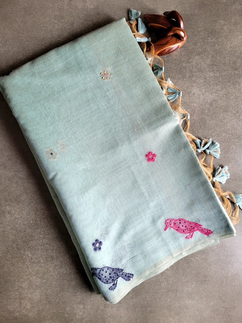 Blue Isha Cotton saree