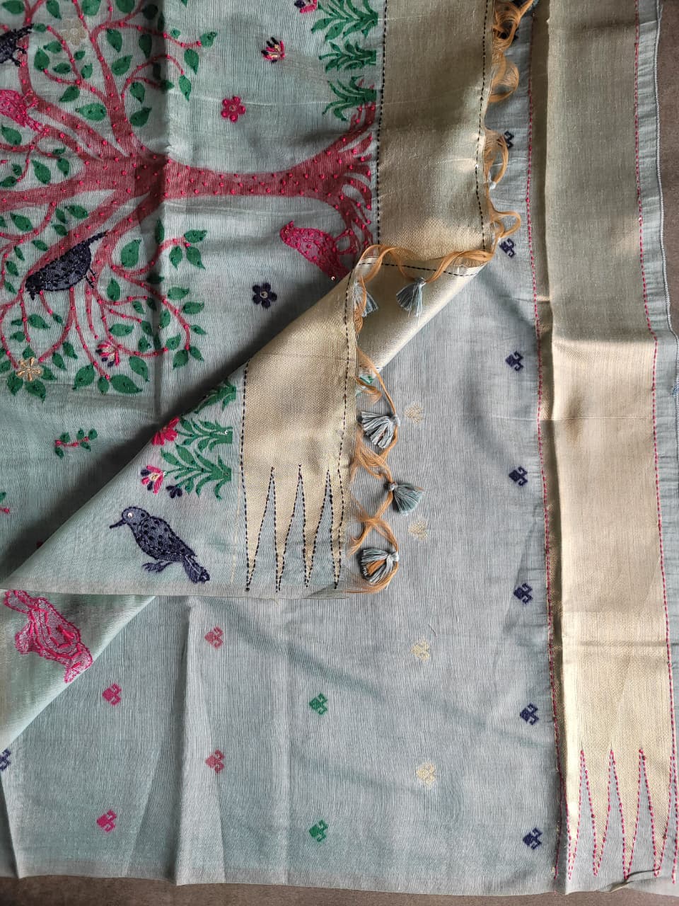 Blue Isha Cotton saree