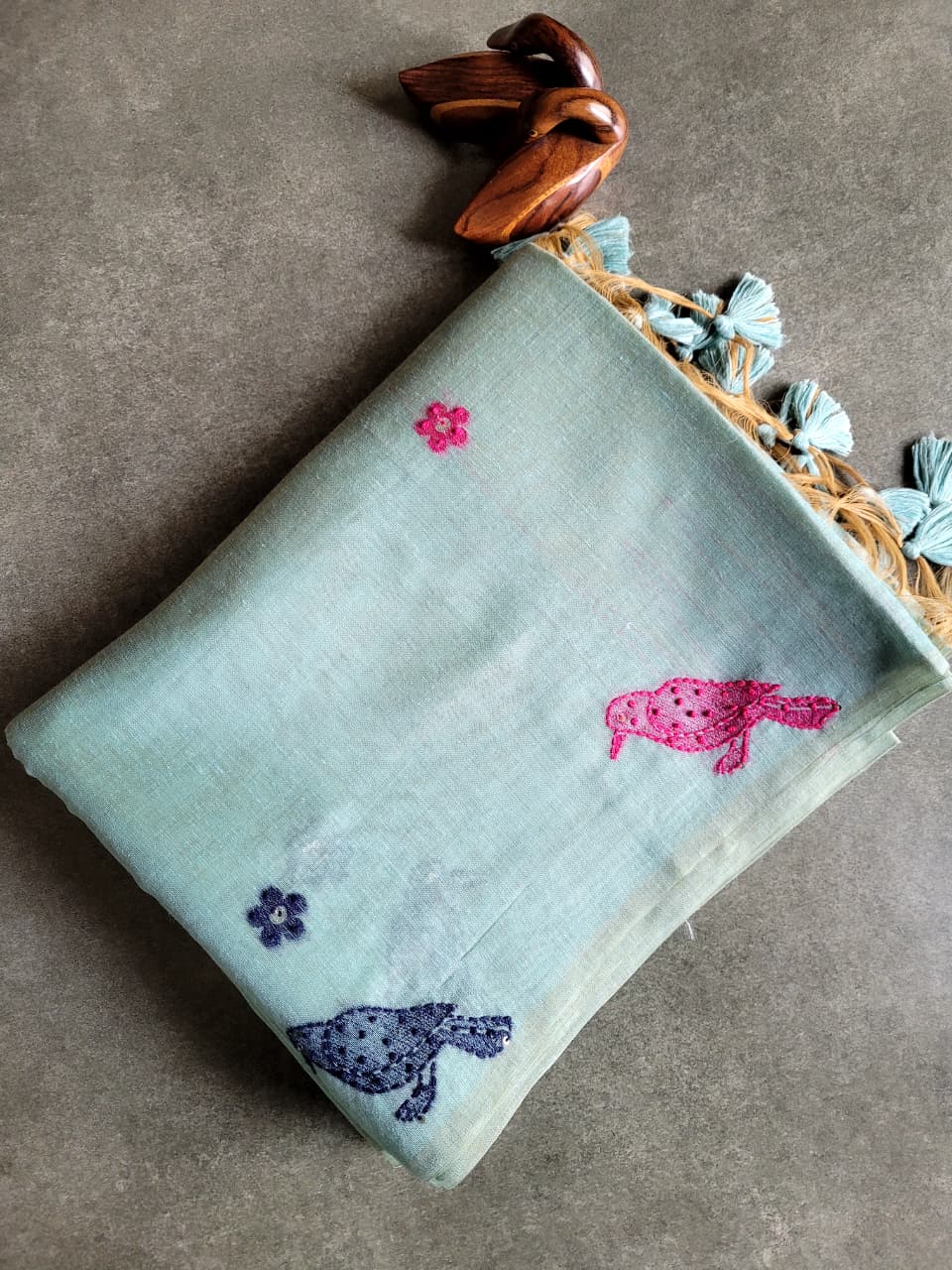 Blue Isha Cotton saree