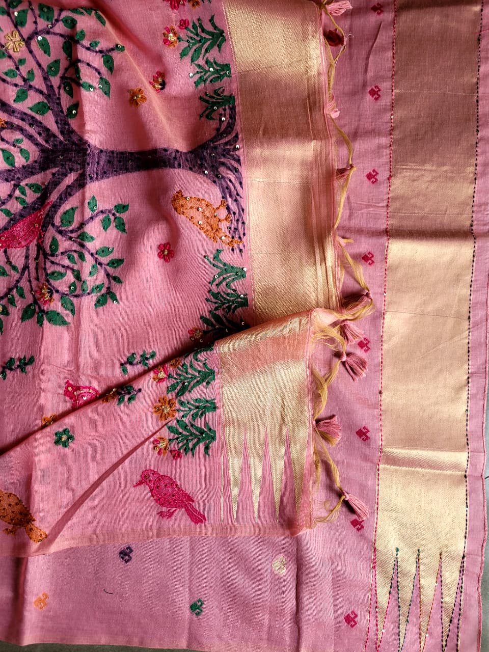 Pink Isha Cotton saree