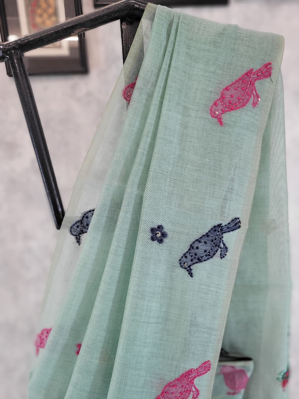 Blue Isha Cotton saree