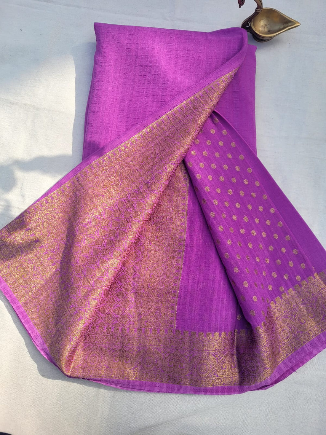 Lavender Riva Semi Georgette Saree
