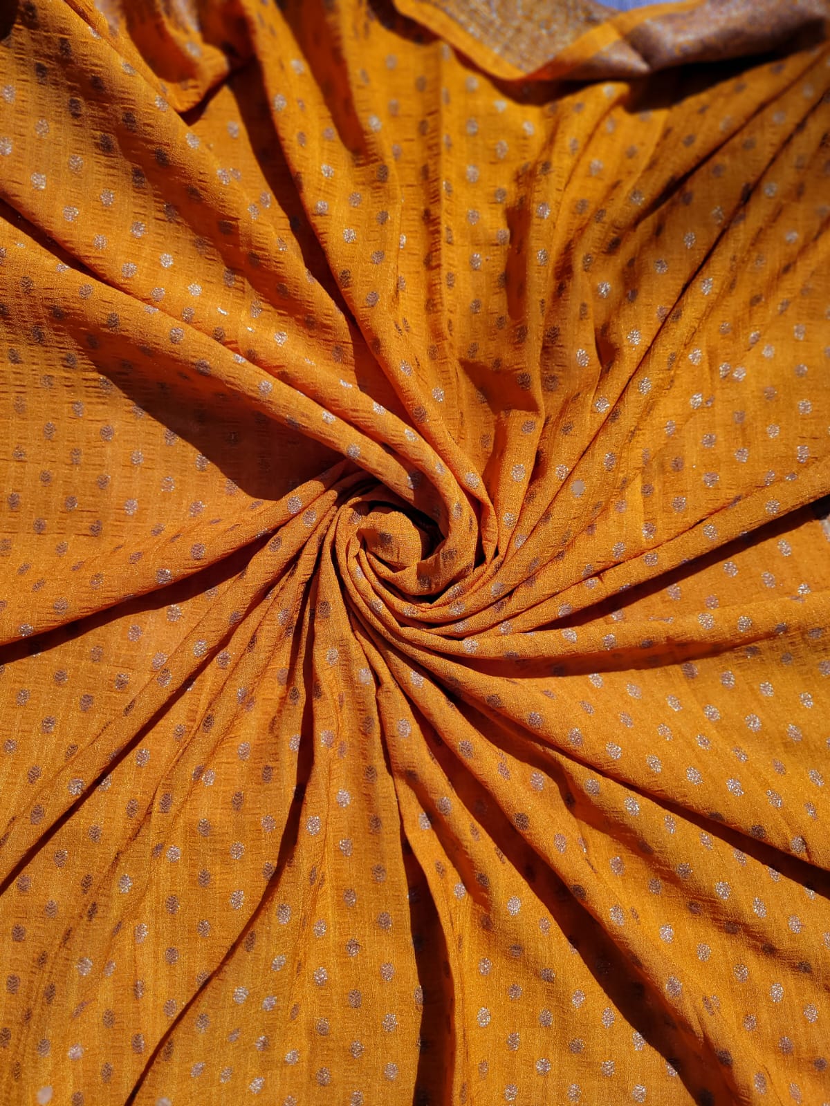 Orange Riva Semi Georgette Saree