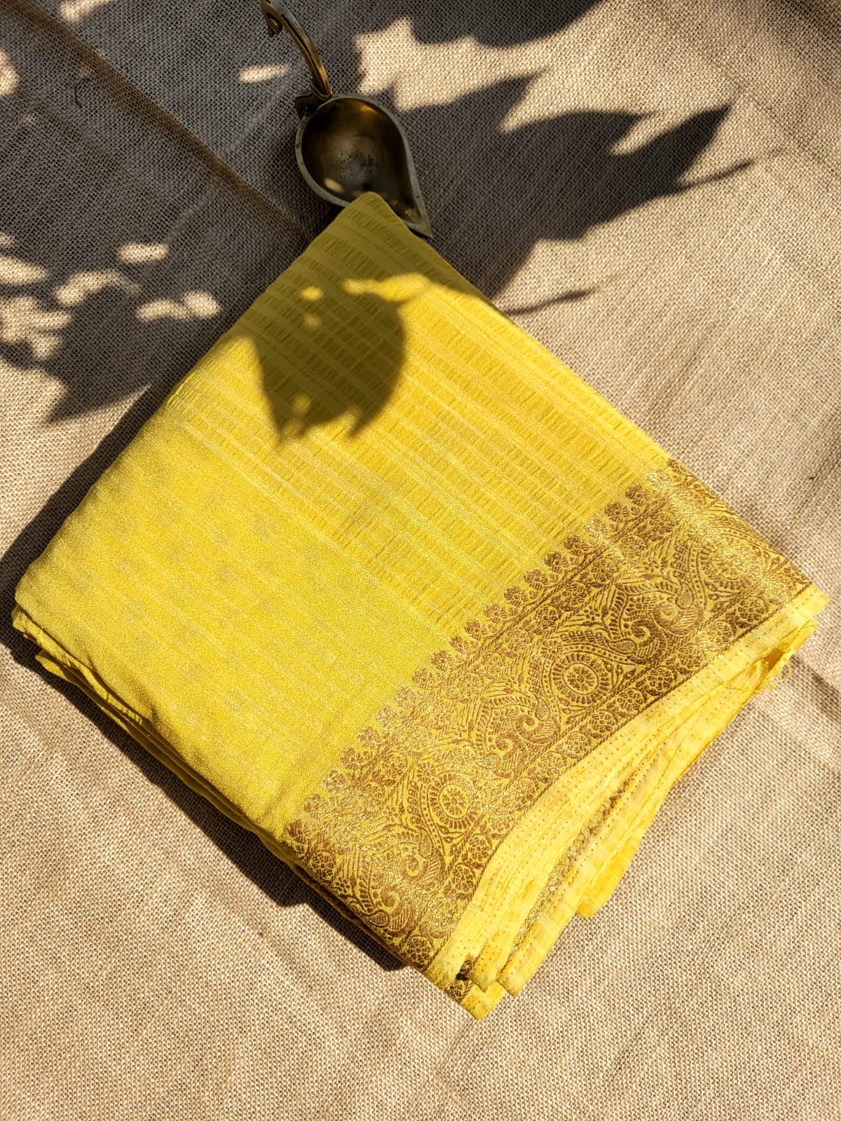 Yellow Riva Semi Georgette Saree