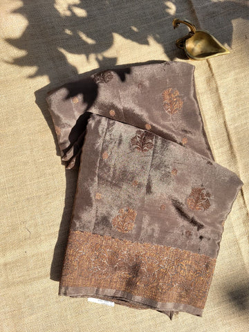 Brown Riddhi Crepe Saree