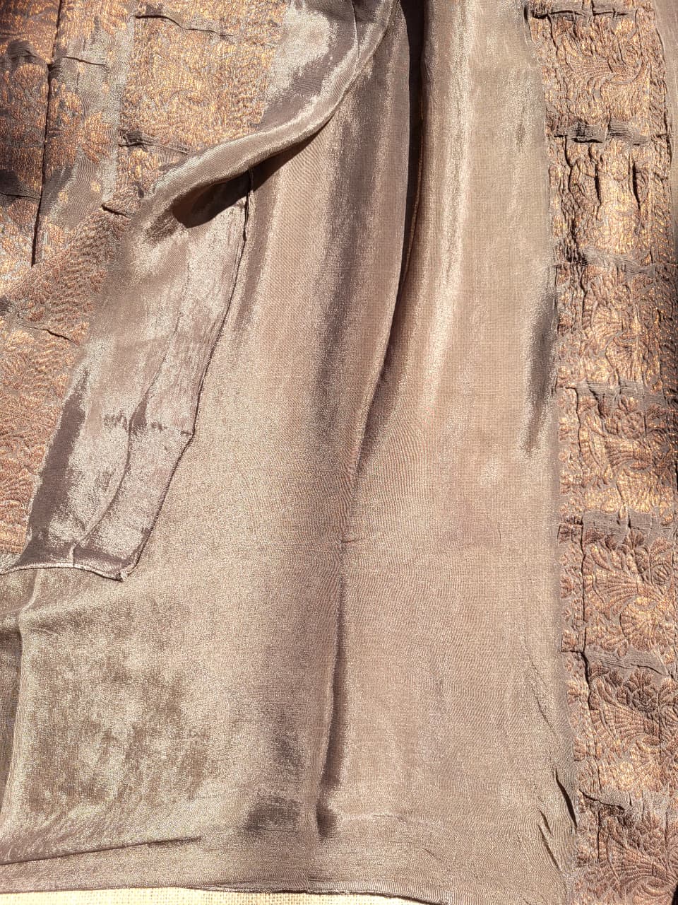 Brown Riddhi Crepe Saree