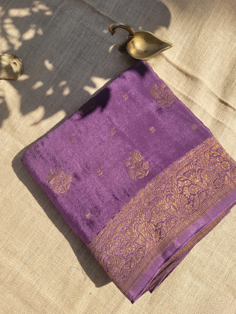 Purple Riddhi Crepe Saree
