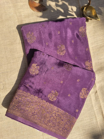Purple Riddhi Crepe Saree
