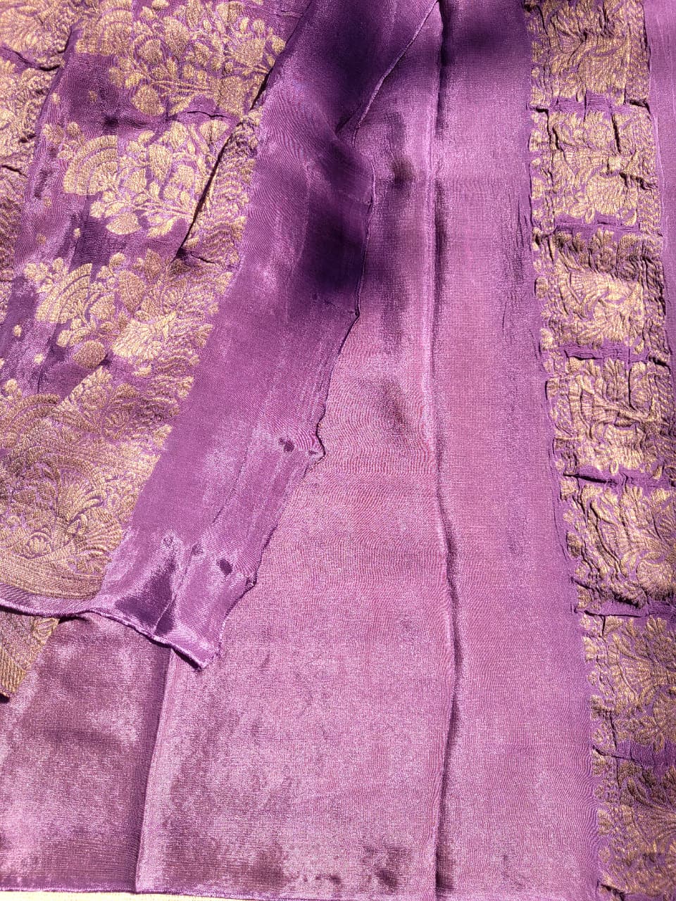 Purple Riddhi Crepe Saree