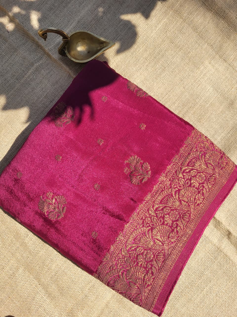 Maroon Riddhi Crepe Saree