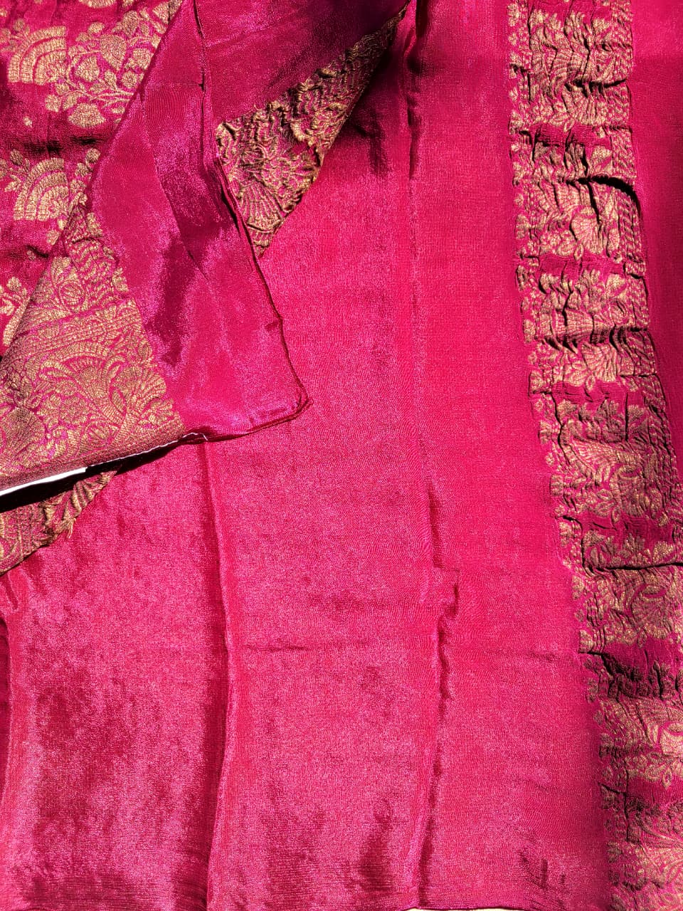 Maroon Riddhi Crepe Saree
