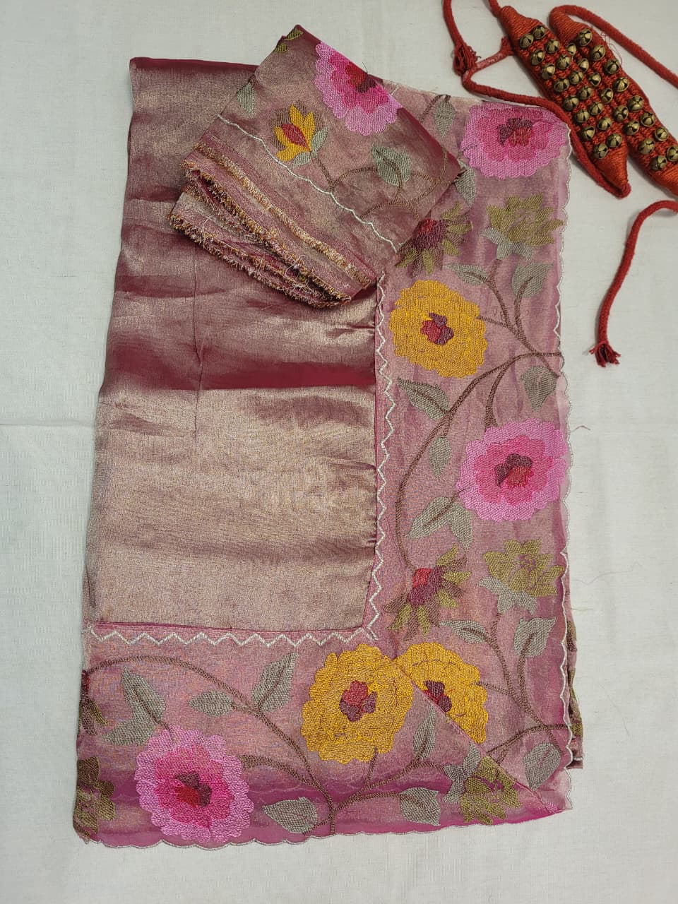 Purple Rooh Organza Tissue Saree