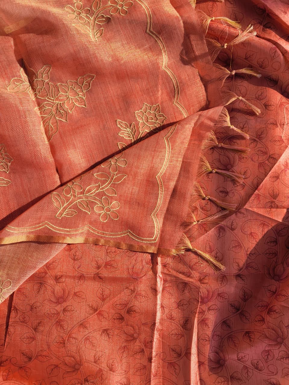 Blush Ishani Linen Tissue saree